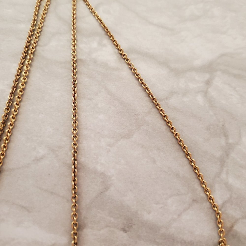 💖 J.crew Tassel Rhinestone Crystals Pave Charm Pendant Necklace 💖 - Picture 6 of 10